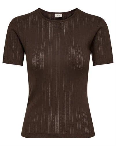 JDY - JDYSalsa Mia Life O-Neck Top - Chocolate Brown